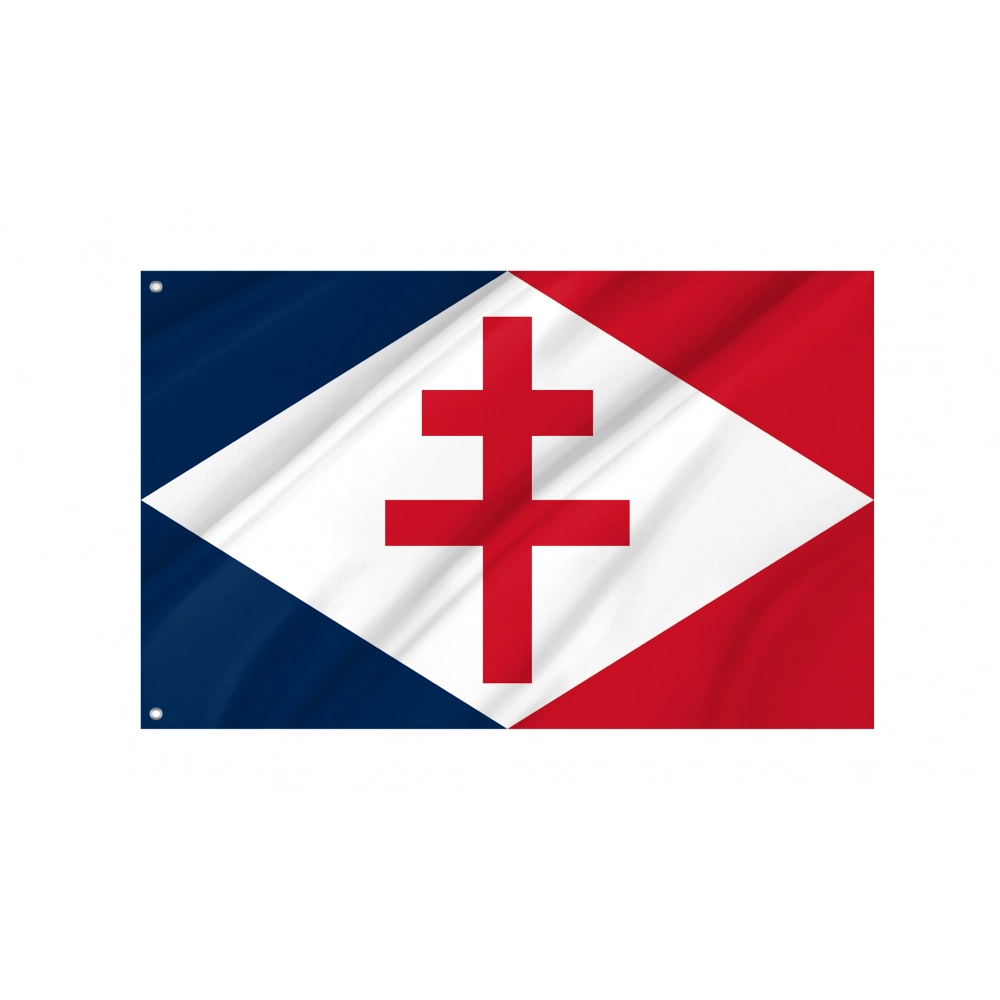 Naval Jack of Free France Flag for Indoor & Outdoor Use