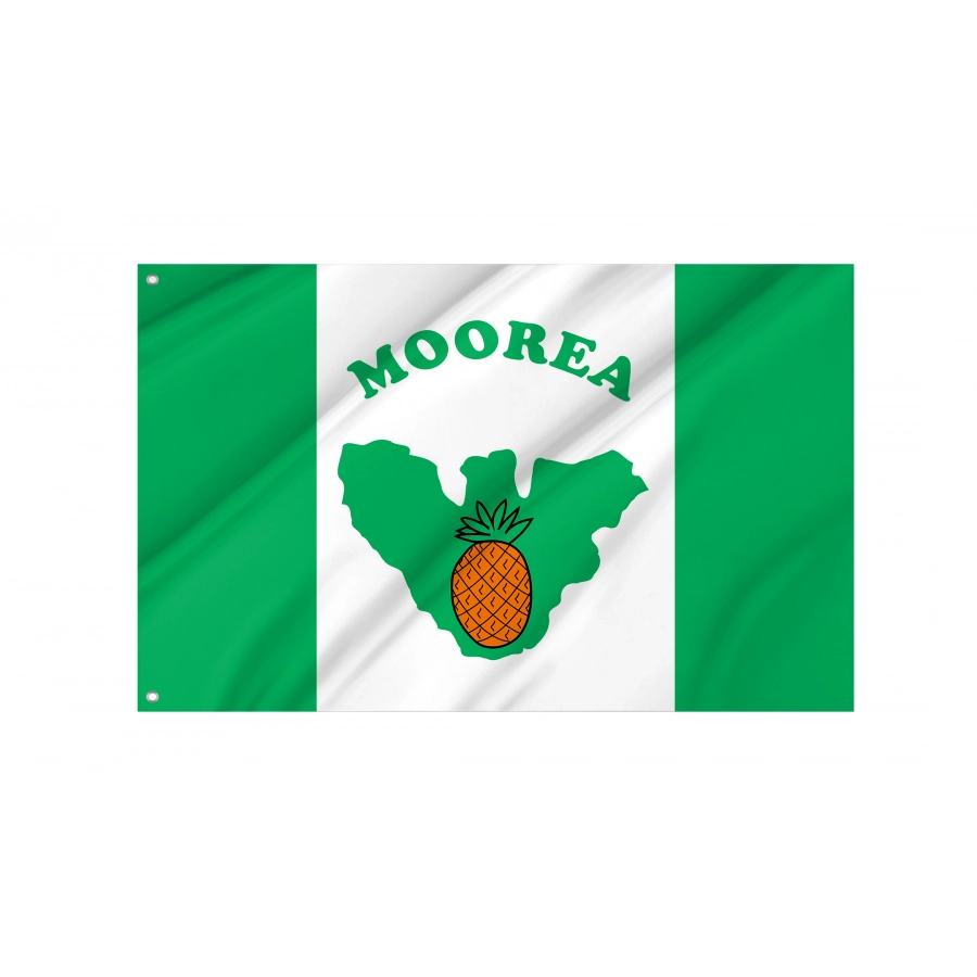 Flag of Moorea-Maiao, Windward Islands, French Polynesia, Flags for Indoor & Outdoor Use