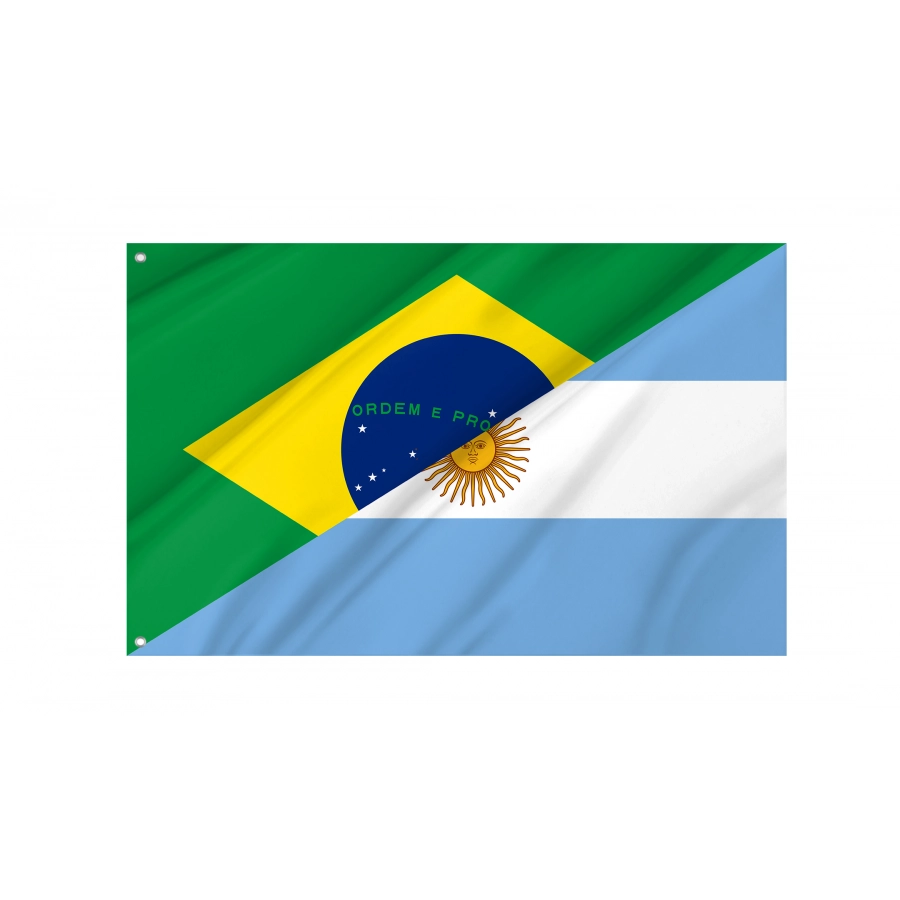 Brazil And Argentina Friendship Flag, Patriotic Flags, Unique Design Print, Flags For Indoor & Outdoor Use - High Quality Friendship Flag for Indoor and Outdoor Use