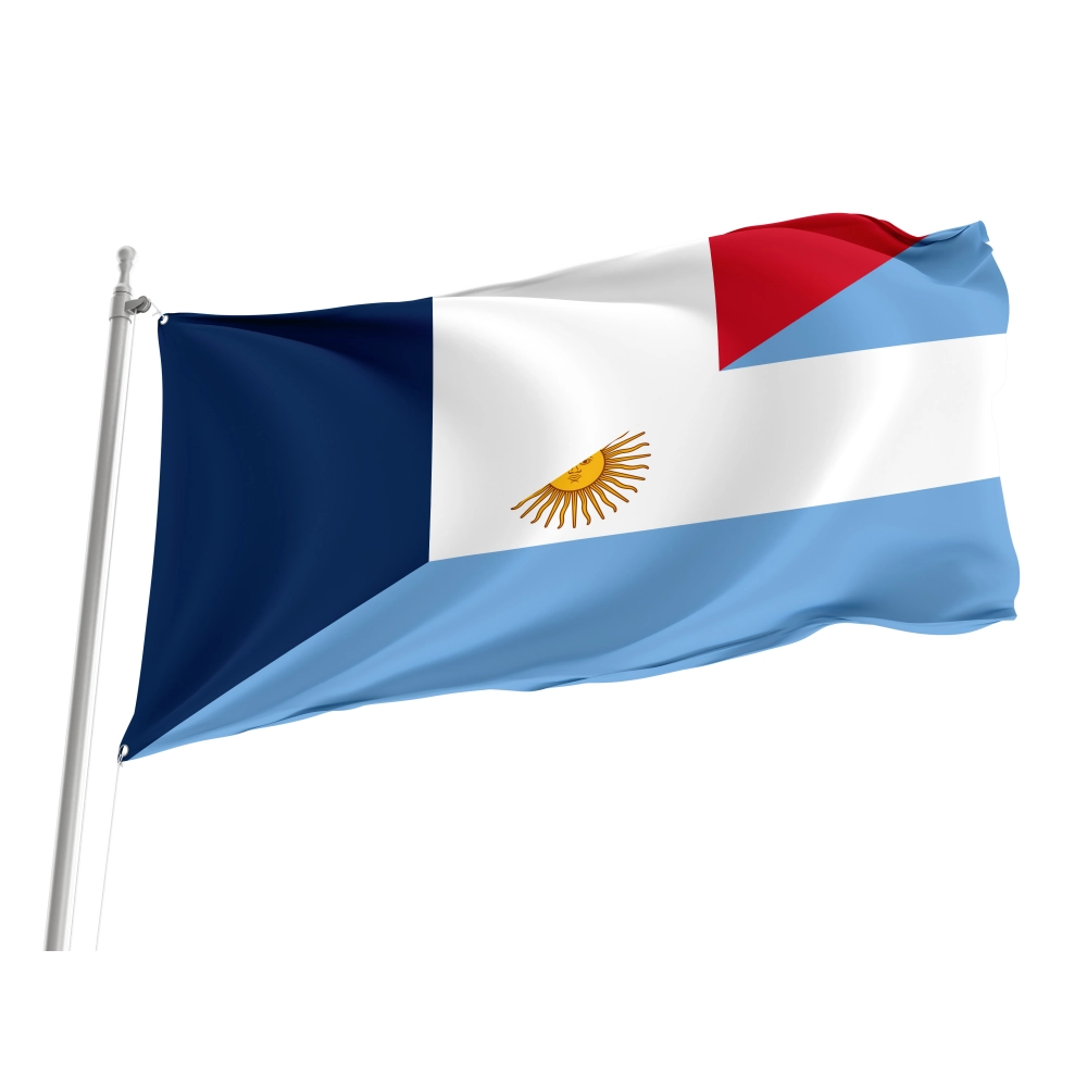 France and Argentina Friendship Flag for Indoor & Outdoor Use