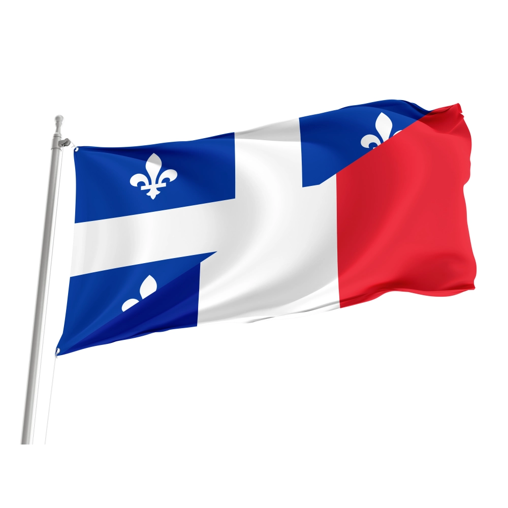 French language of Quebec-France Friendship Flag for Indoor & Outdoor Use