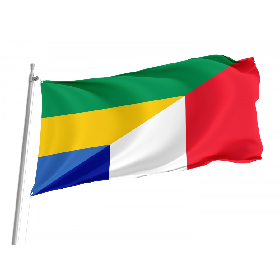 Gabon And France Friendship Flag, Patriotic Flags, Unique Design Print, Flags For Indoor & Outdoor Use - High Quality Friendship Flag for Indoor and Outdoor Use