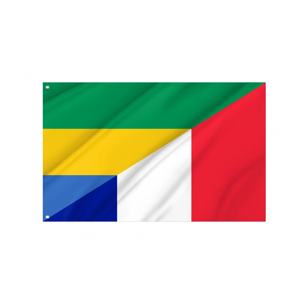 Gabon and France Friendship Flag for Indoor & Outdoor Use