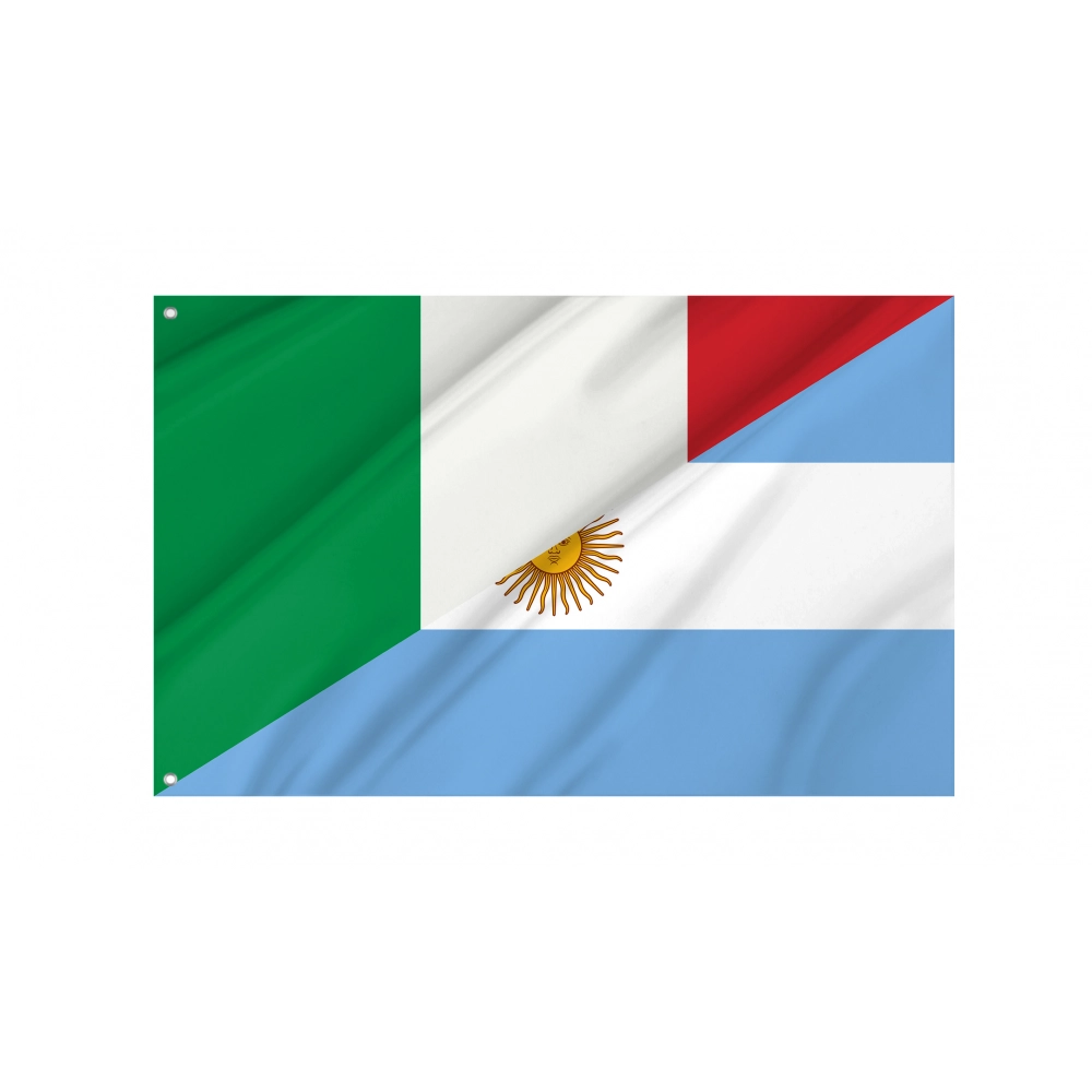 Italy and Argentina Friendship Flag for Indoor & Outdoor Use