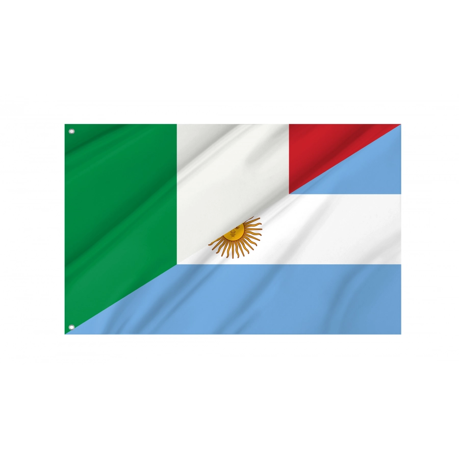 Italy And Argentina Friendship Flag, Patriotic Flags, Unique Design Print, Flags For Indoor & Outdoor Use - High Quality Friendship Flag for Indoor and Outdoor Use