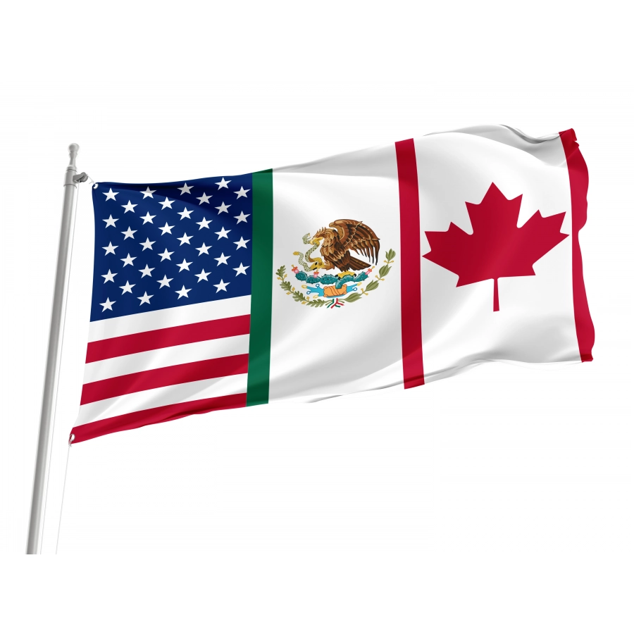 North American Friendship Flag, Patriotic Flags, Unique Design Print, Flags For Indoor & Outdoor Use - High Quality Friendship Flag for Indoor and Outdoor Use