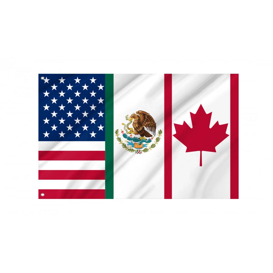 North American Friendship Flag, Patriotic Flags, Unique Design Print, Flags For Indoor & Outdoor Use - High Quality Friendship Flag for Indoor and Outdoor Use