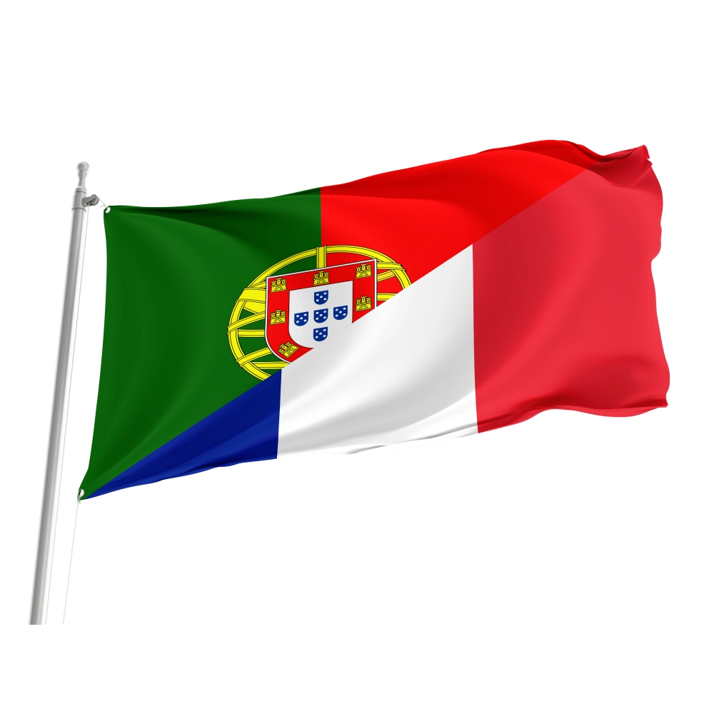Portugal and France Friendship Flag for Indoor & Outdoor Use