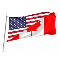 United States and the Canada Friendship Flag for Indoor & Outdoor Use