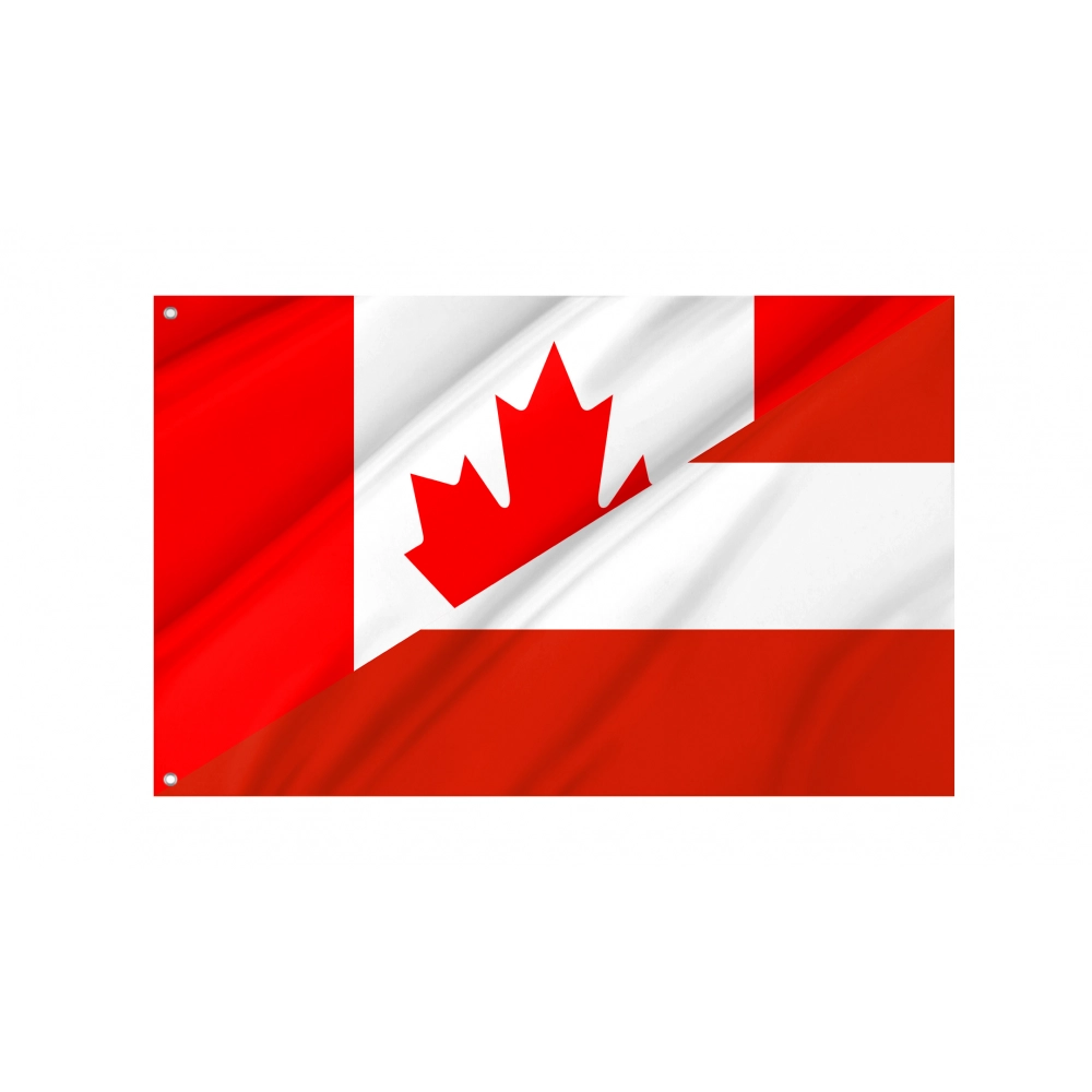 Canada and Austria Friendship Flag for Indoor & Outdoor Use
