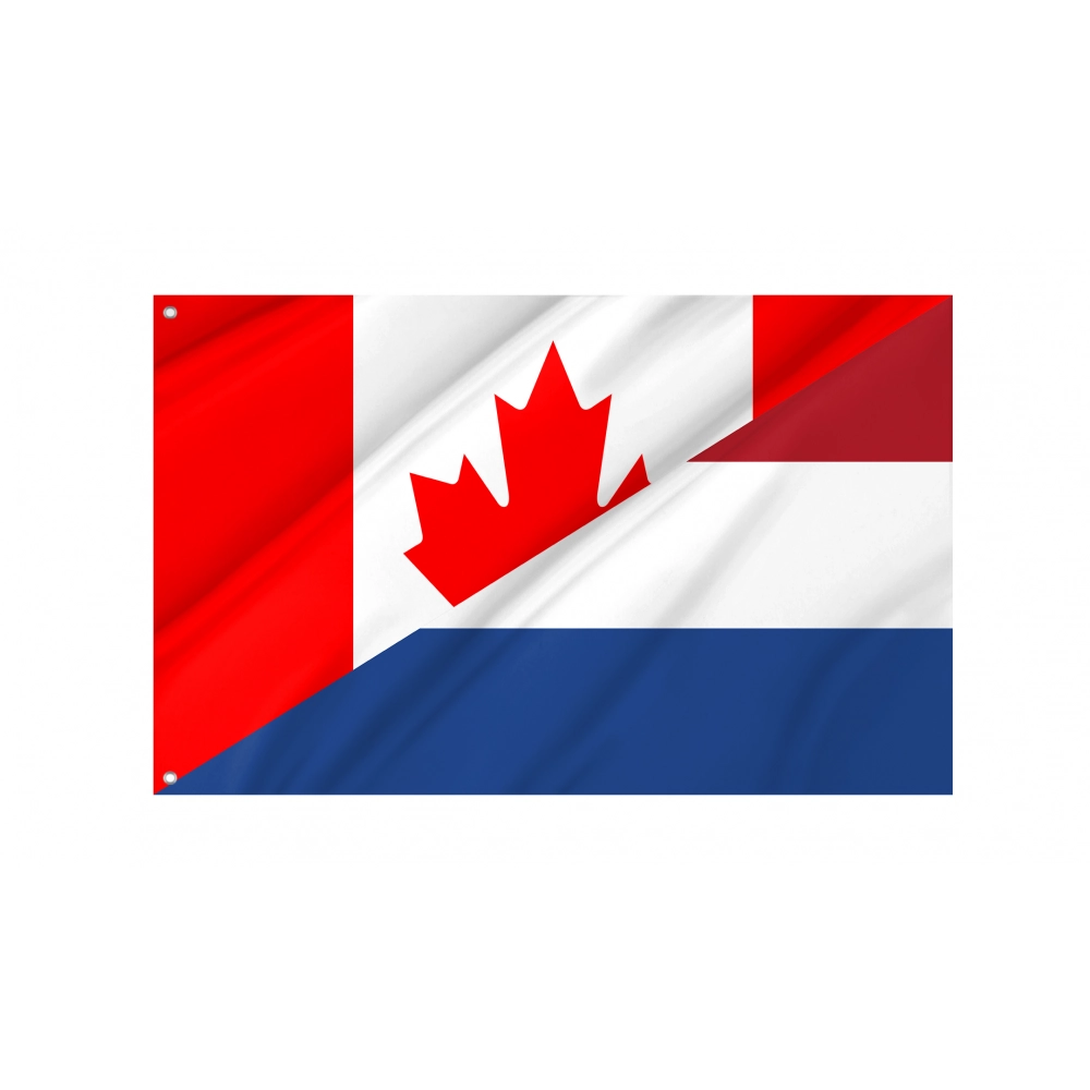 Canada and Netherlands Friendship Flag for Indoor & Outdoor Use