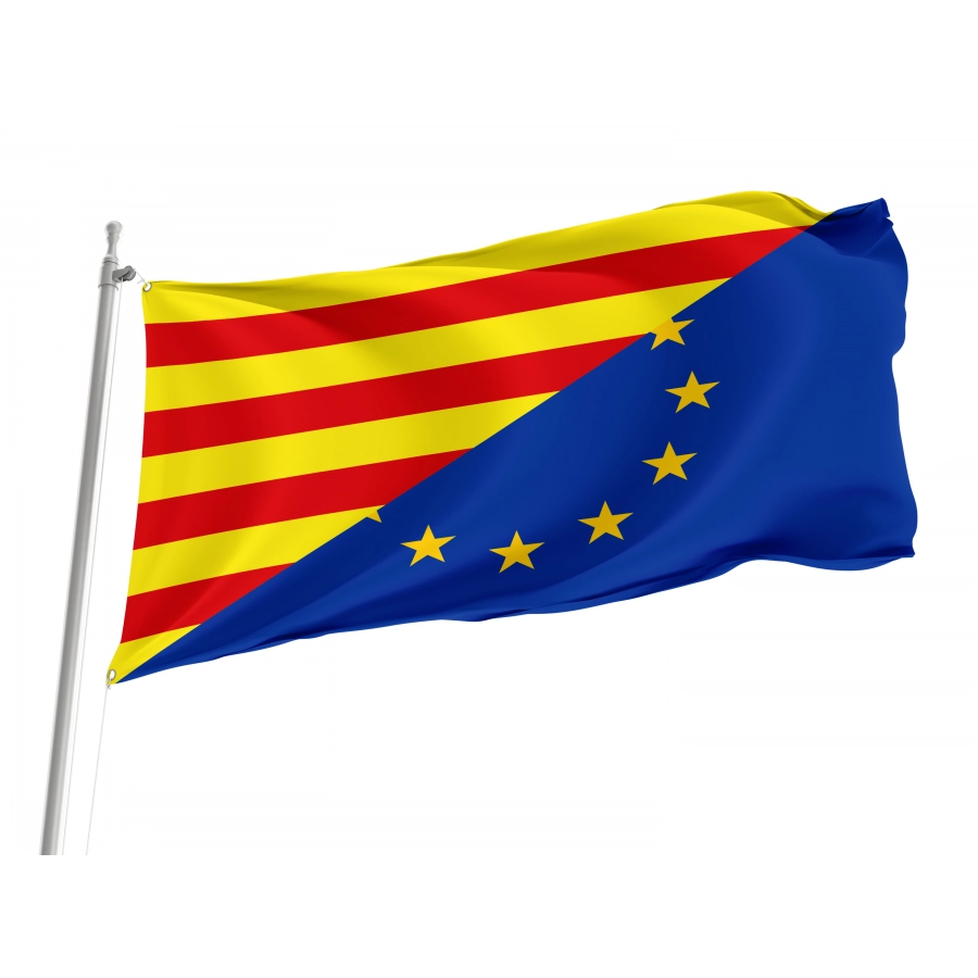 Catalonia and Europe Friendship Flag for Indoor & Outdoor Use, CAEU01