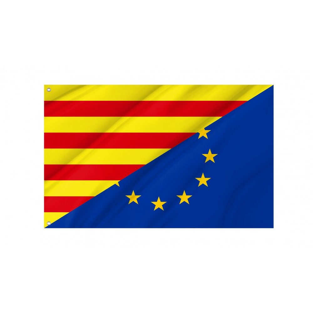Catalonia and Europe Friendship Flag for Indoor & Outdoor Use