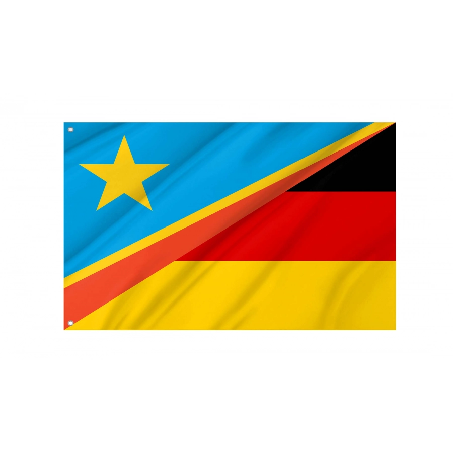 Congo - Germany Friendship Flag for Indoor & Outdoor Use, CDDE
