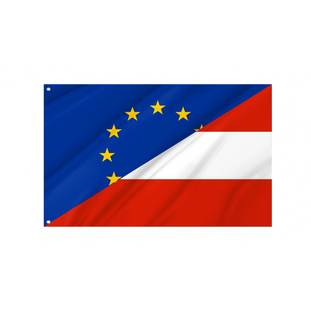 Europe and Austria Friendship Flag for Indoor & Outdoor Use