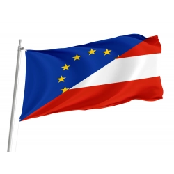 Europe and Austria Friendship Flag for Indoor & Outdoor Use