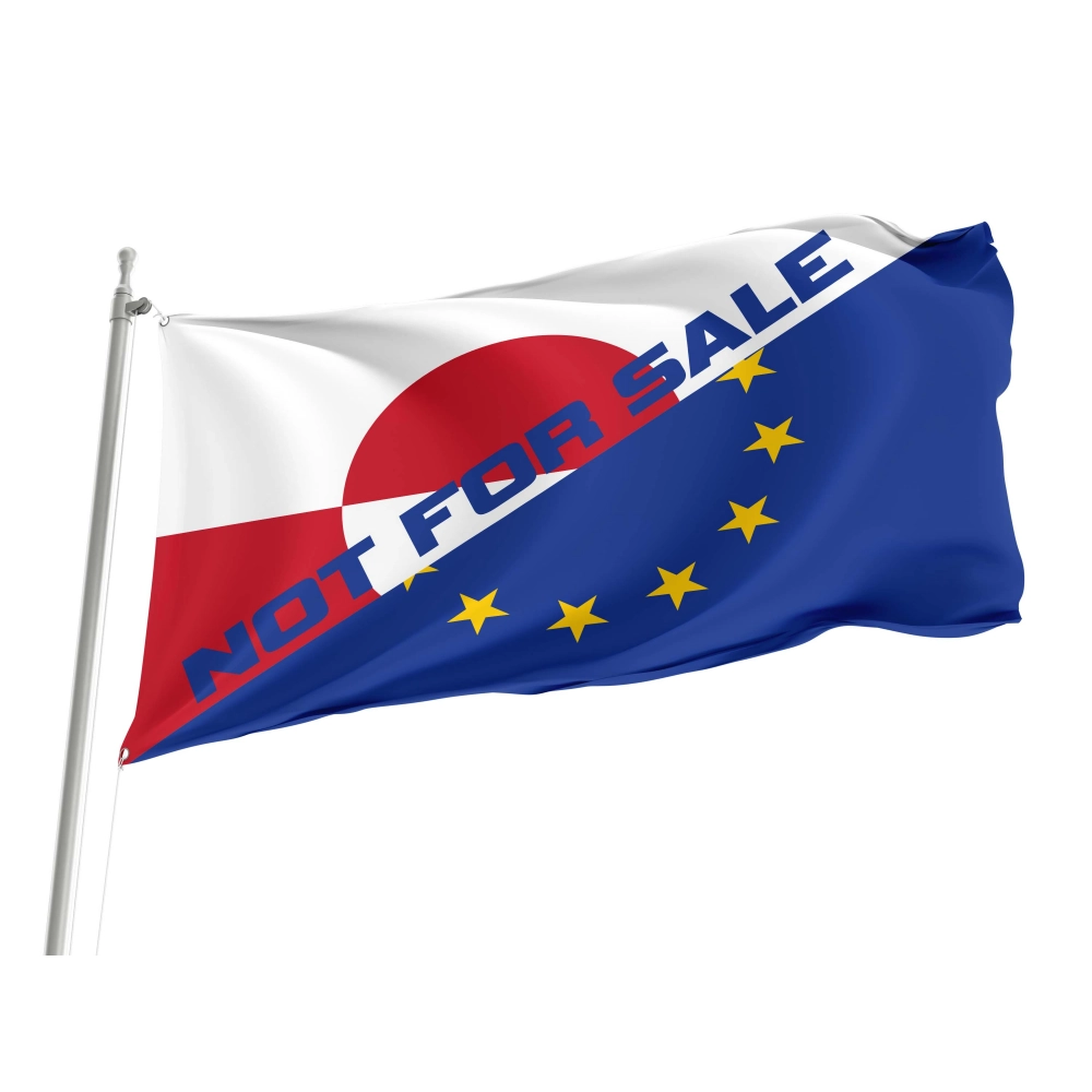 Greenland and European Union Friendship Flag NOT FOR SALE