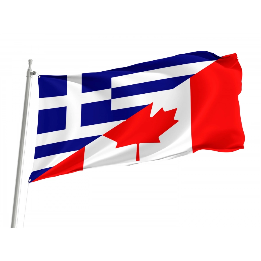 Greece and Canada Flag for Indoor & Outdoor Use, FRIENDSFLAG02