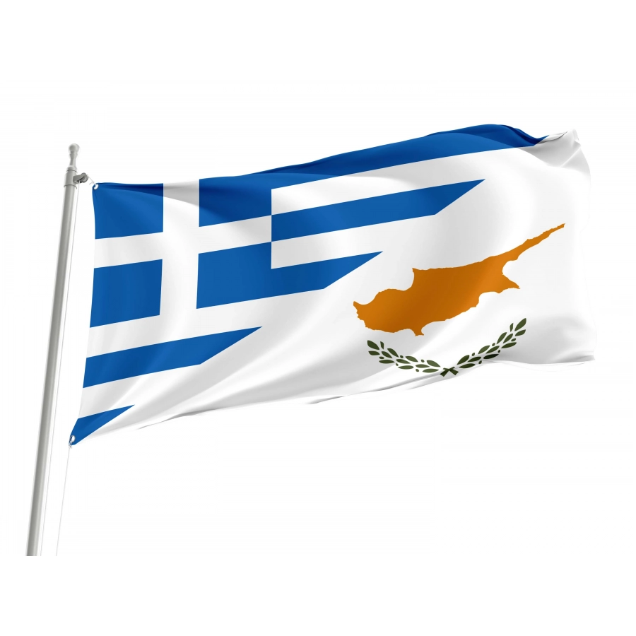 Greece and Cyprus Flag for Indoor & Outdoor Use, FRIENDSFLAG01