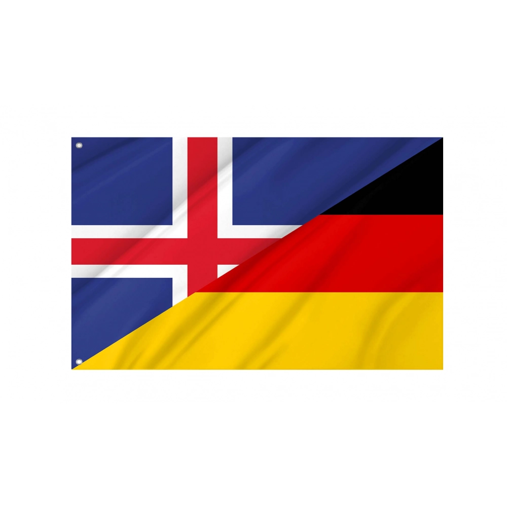 Iceland - Germany Friendship Flag for Indoor & Outdoor Use