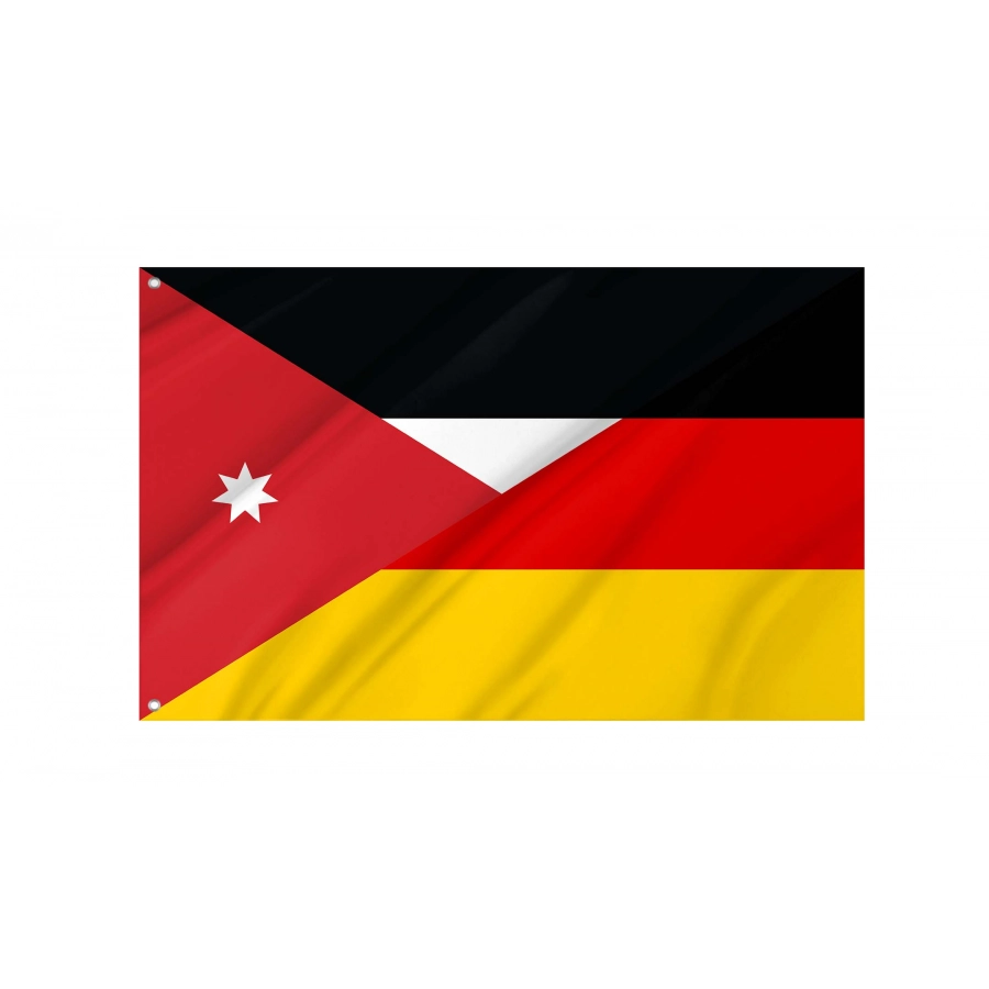 Jordan - Germany Friendship Flag for Indoor & Outdoor Use, JODE