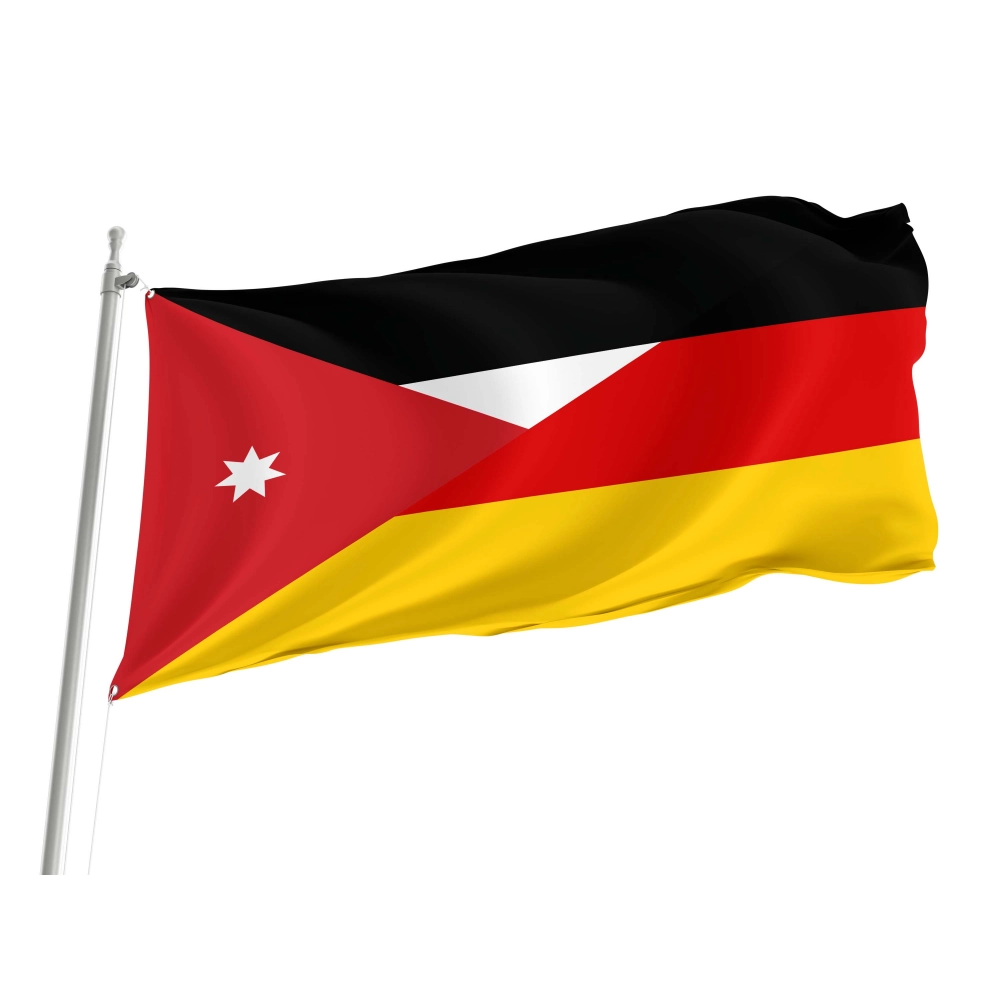 Jordan - Germany Friendship Flag for Indoor & Outdoor Use