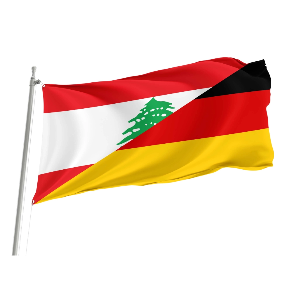 Lebanon - Germany Friendship Flag for Indoor & Outdoor Use