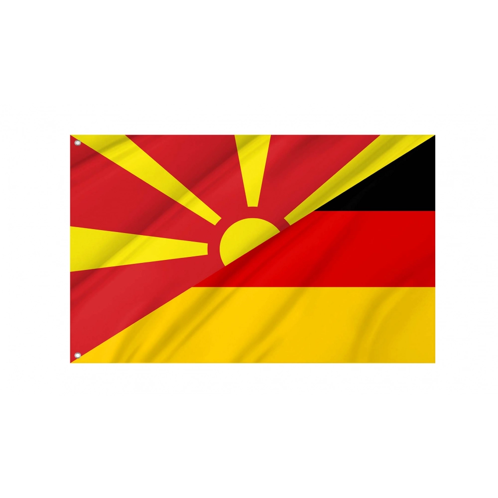 North Macedonia - Germany Friendship Flag for Indoor & Outdoor Use