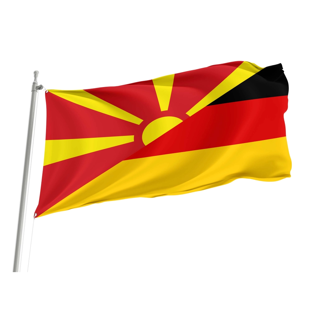 North Macedonia - Germany Friendship Flag for Indoor & Outdoor Use