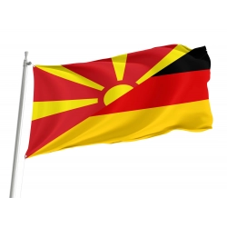 North Macedonia - Germany Friendship Flag for Indoor & Outdoor Use