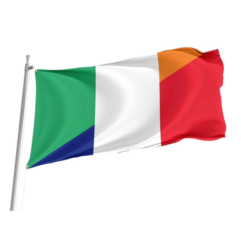 Republic of Ireland - France Friendship Flag for Indoor & Outdoor Use
