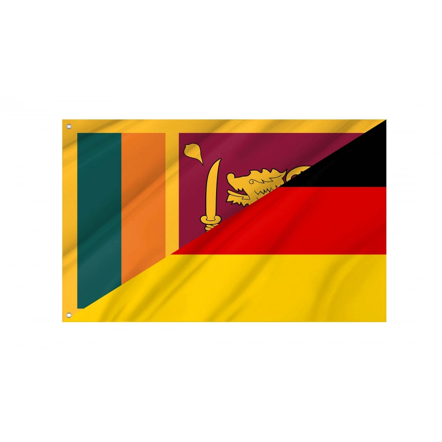 Sri Lanka - Germany Friendship Flag for Indoor & Outdoor Use, LKDE