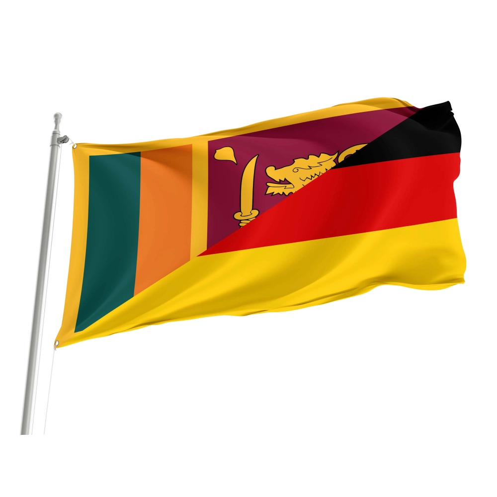 Sri Lanka - Germany Friendship Flag for Indoor & Outdoor Use