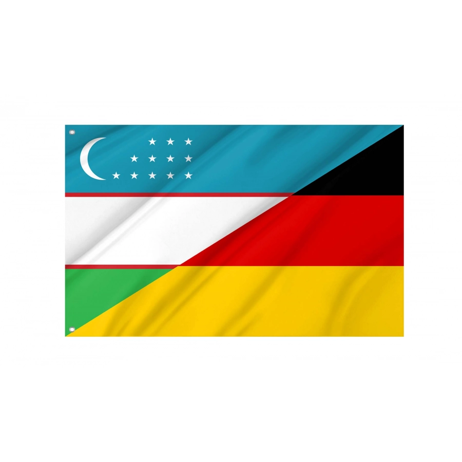 Uzbekistan - Germany Friendship Flag for Indoor & Outdoor Use, UZDE