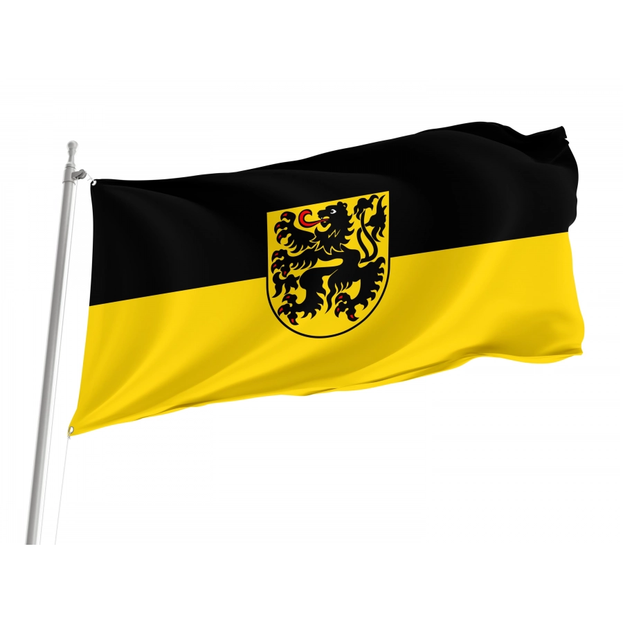 Leonberg Fahne - Official German Municipal Flag from Baden-Württemberg