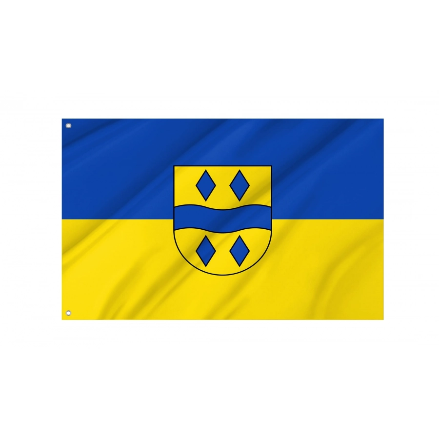 Enzkreis Flag - Official German Municipal Flag from Baden-Württemberg