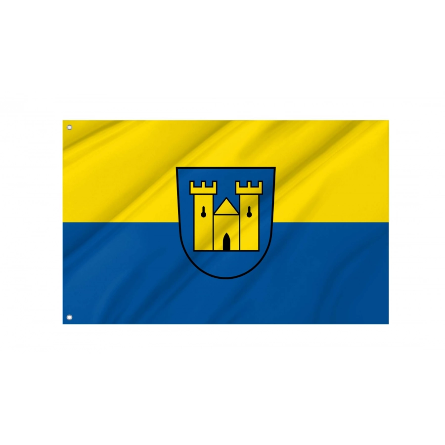 Moosburg Flag - Official German Municipal Flag from Baden-Württemberg