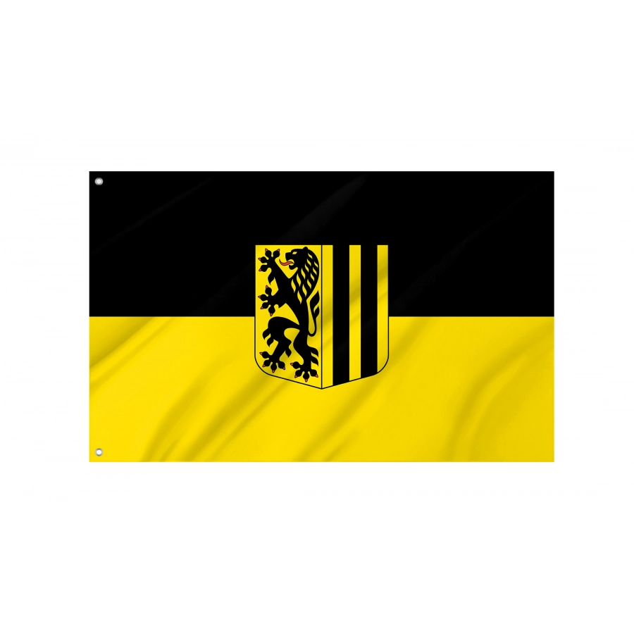 Flag Of Dresden, Patriotic Flags, Unique Design Print, Flags For Indoor & Outdoor Use - High Quality Saxony for Indoor and Outdoor Use