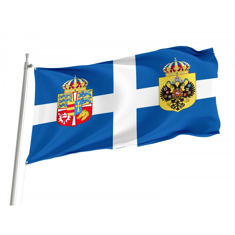 Standard of Queen Olga of Greece Flag for Indoor & Outdoor Use, GRC25