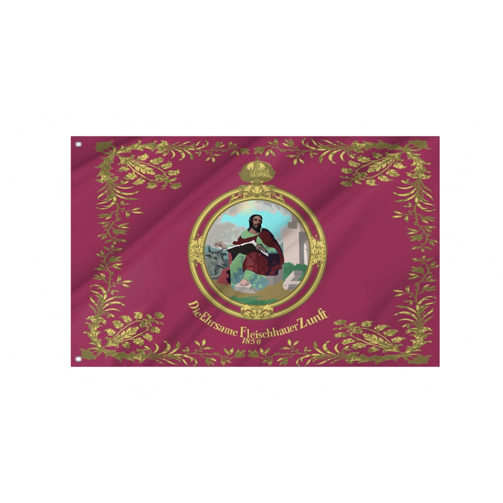 Arad Butchers' Guild 1850 Flag for Indoor & Outdoor Use