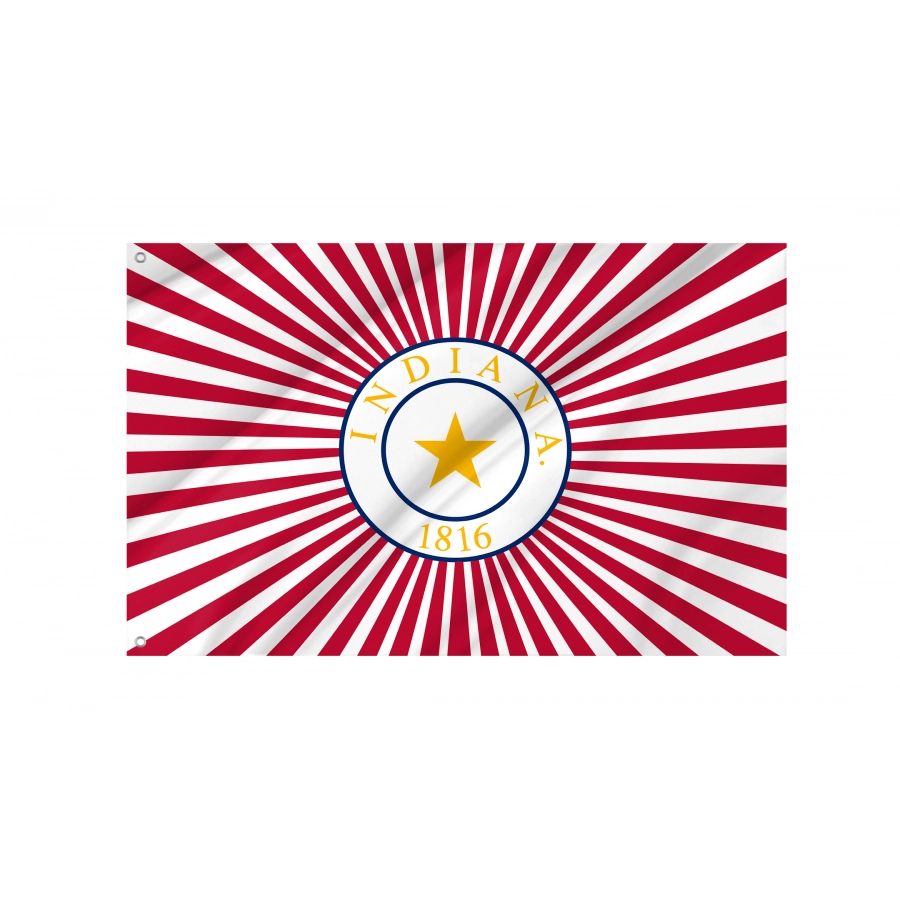 Charles Carroll Indiana State Flag Proposal, Patriotic Flags, Unique Design Print, Flags For Indoor & Outdoor Use - High Quality United States for Indoor and Outdoor Use