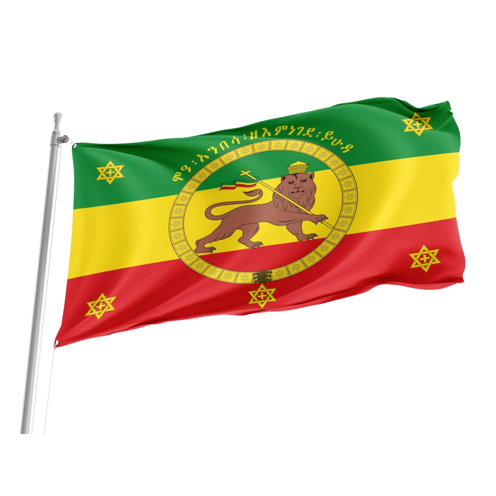 Ethiopian imperial standard of Haile Selassie Flag for Indoor & Outdoor Use