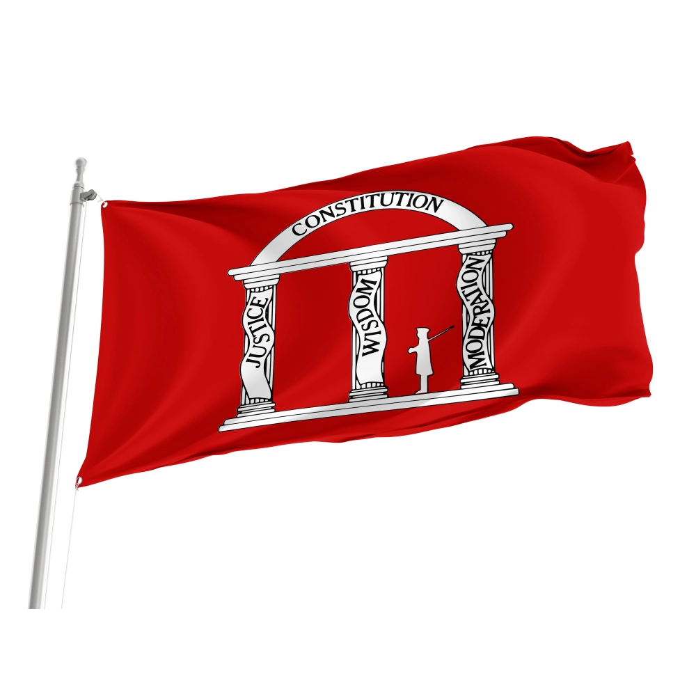 Georgia 1861 Red Version Flag for Indoor & Outdoor Use