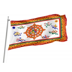 Sikkim in use from 1877 to 1914 and from 1962 to 1967 Flag for Indoor & Outdoor Use