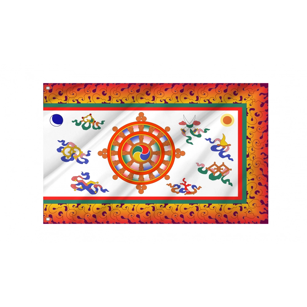 Sikkim in use from 1877 to 1914 and from 1962 to 1967 Flag for Indoor & Outdoor Use