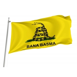 Bana Basma - Gadsden Flag for Indoor & Outdoor Use