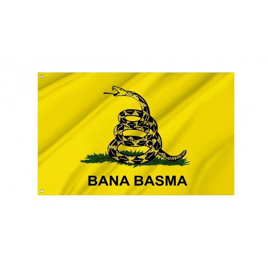 Bana Basma - Gadsden Flag for Indoor & Outdoor Use, HISTORICAL78