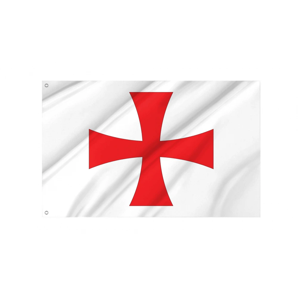 Crusades Knights Templar Cross Flag for Indoor & Outdoor Use