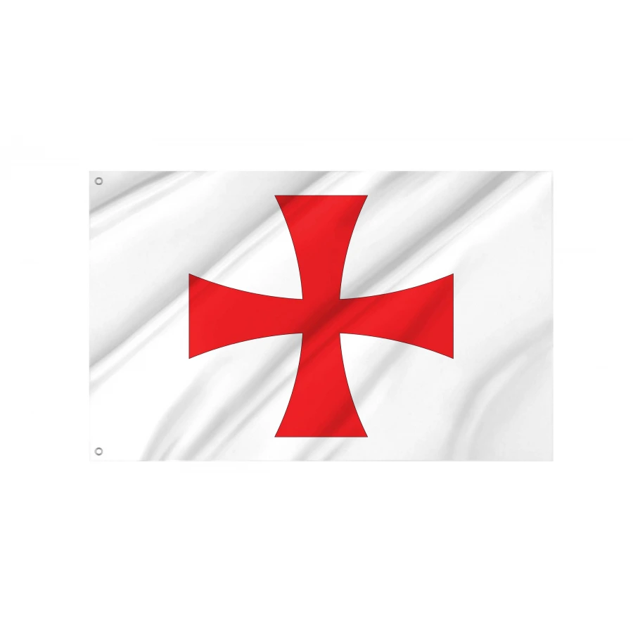 Crusades Knights Templar Cross Flag for Indoor & Outdoor Use, HISTORICAL200