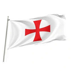 Crusades Knights Templar Cross Flag for Indoor & Outdoor Use